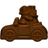 Auto babbo natale con doni stampo policarbonato cioccolato 6 tavolette 10x7,6 cm 70 g Auto babbo natale con doni stampo policarbonato cioccolato 6 tavolette 10x7,6 cm 70 g