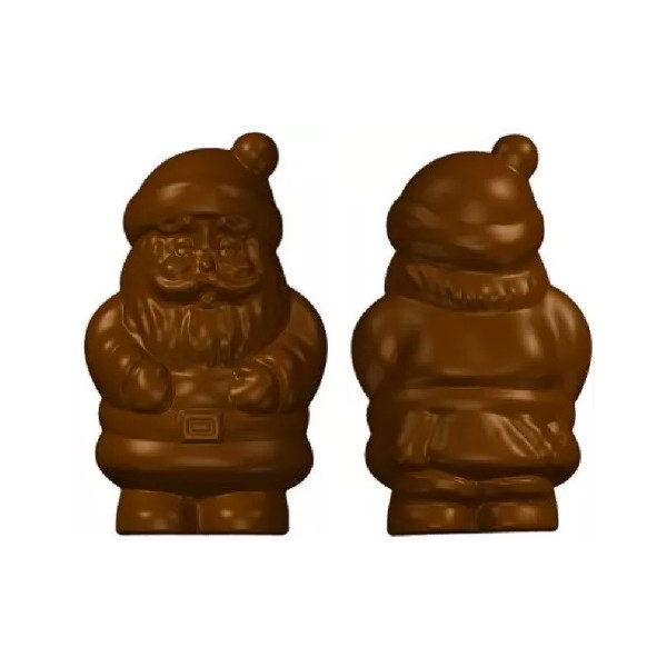 Babbo Natale kit 2 stampi cioccolato policarbonato fronte e retro per babbo natale alto 22 cm peso 250 g