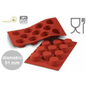 Stampo in silicone mini muffin o muffin piccolo, 11 cavita da 5,1 cm