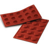 Stampo in silicone Mini Flan per 15 tortine dal diametro di 4 cm di Silikomart