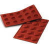 Stampo in silicone Mini Flan per 15 tortine dal diametro di 4 cm di Silikomart Stampo in silicone Mini Flan per 15 tortine dal diametro di 4 cm di Silikomart