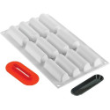 Cylindre 30  Silikomart: 1 cutter, 12 vassoi e stampo in silicone 12 cilindri 78x21 h 21 mm