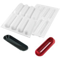 Cylindre 75 Silikomart: 1 cutter, 10 vassoi e stampo in silicone 8 cilindri 126x27 h 27 mm