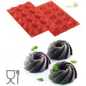 Stampo in silicone mini swirl o piccolo turbinio, 15 cavita da 4,7 cm