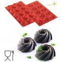Stampo in silicone mini swirl o piccolo turbinio, 15 cavita da 4,7 cm