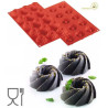 Stampo in silicone mini swirl o piccolo turbinio, 15 cavita da 4,7 cm