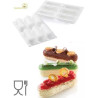 Kit Eclair 140 ml Stampo in silicone 129 x 40 e h 35 mm + cutter di Silikomart Kit Eclair 140 ml Stampo in silicone 129 x 40 e h 35 mm + cutter di Silikomart