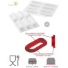 Kit Eclair 140 ml Stampo in silicone 129 x 40 e h 35 mm + cutter di Silikomart Kit Eclair 140 ml Stampo in silicone 129 x 40 e h 35 mm + cutter di Silikomart