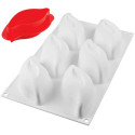 Stampo Ruben 140 Silikomart: stampo in silicone per 6 petali da 114x57 h45mm con cutter
