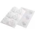 Stampo Fleur 90 stampo in silicone bianco per 6 fiori di 10 cm da Silikomart