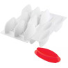 Vela 100 ml stampo in silicone 8 forme ellittiche 115 x 35 e h 57 mm + cutter da Silikomart Vela 100 ml stampo in silicone 8 forme ellittiche 115 x 35 e h 57 mm + cutter da Silikomart