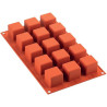 Stampo 15 piccoli cubi o small cube da 3,5 cm in silicone SF105 di Silikomart