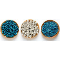 Set Decor Mix argento e azzurro Decora: 3 decorazioni di perle, maxi perle e bastoncini da 85 g per decorazione di dolci