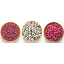 Set Decor Mix argento e rosa metallizzato Decora 3 decorazioni di lenti perline e bastoncini 85 g
