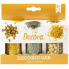 Set Decor Mix oro e colori assortiti Decora 3 decorazioni di lenti perline e bastoncini 85 g