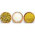 Set Decor Mix oro e bianco Decora 3 decorazioni di lenti perline e bastoncini 85 g