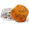 Pirottini zucca e fantasma Decora: 36 pirottini muffin in carta forno con decoro Pumpkin e Ghost ø5xh3,2 cm