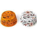 Pirottini zucca e fantasma Decora: 36 pirottini muffin in carta forno con decoro Pumpkin e Ghost ø5xh3,2 cm