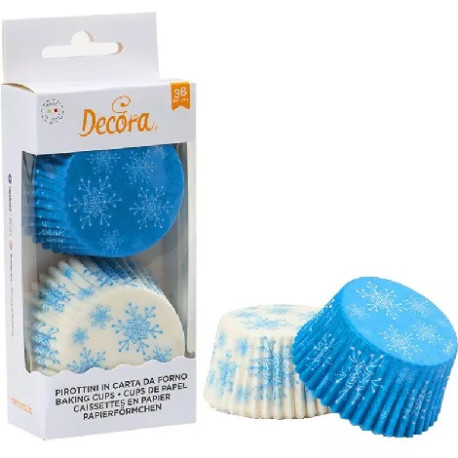 36 Pirottini Muffin in carta decoro Frozen Star diametro 5 cm altezza 3,2 cm da Decora 36 Pirottini Muffin in carta decoro Frozen Star diametro 5 cm altezza 3,2 cm da Decora