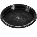 Piattini Tondi Silikomart (Ø10cm) – Vassoietti per Monoporzioni in Plastica Nera Riutilizzabile (100 Pz)