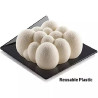 Set 100 vassoi monoporzioni quadrati in plastica nera di lato 83 mm, riutilizzabili da Silikomart Set 100 vassoi monoporzioni quadrati in plastica nera di lato 83 mm, riutilizzabili da Silikomart