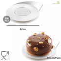 Set 100 vassoi monoporzioni rotondi in plastica bianca da 86 mm, riutilizzabili da Silikomart