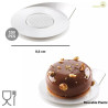 Set 100 vassoi monoporzioni rotondi in plastica bianca da 86 mm, riutilizzabili da Silikomart Set 100 vassoi monoporzioni rotondi in plastica bianca da 86 mm, riutilizzabili da Silikomart