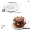 Set 100 vassoi monoporzioni rotondi in plastica bianca da 86 mm, riutilizzabili da Silikomart Set 100 vassoi monoporzioni rotondi in plastica bianca da 86 mm, riutilizzabili da Silikomart
