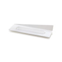 Set 100 vassoi monoporzioni rettangolari in plastica bianca da 14 x4 cm, riutilizzabili da Silikomart