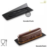 Set 100 vassoi monoporzioni rettangolari in plastica neri da 14x4 cm, riutilizzabili da Silikomart Set 100 vassoi monoporzioni rettangolari in plastica neri da 14x4 cm, riutilizzabili da Silikomart