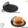 Set 100 vassoi monoporzioni rotondi in plastica neri da 86 mm, riutilizzabili da Silikomart Set 100 vassoi monoporzioni rotondi in plastica neri da 86 mm, riutilizzabili da Silikomart