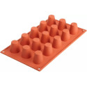 Stampo babà piccoli diametro 35 mm in silicone color terracotta SF019 da Silikomart