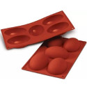 Half egg Silikomart: stampo in silicone per cavità a forma di 5 mezzo uovo da 102x73xh36 mm