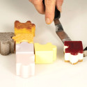 Puzzle 30 Silikomart: stampo silicone bianco con cutter in plastica per 16 mignon ad incastro 42x34 h 28 mm
