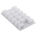 Puzzle 30 Silikomart: stampo silicone bianco con cutter in plastica per 16 mignon ad incastro 42x34 h 28 mm