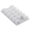 Puzzle 30 Silikomart: stampo silicone bianco con cutter in plastica per 16 mignon ad incastro 42x34 h 28 mm Puzzle 30 Silikomart: stampo silicone bianco con cutter in plastica per 16 mignon ad incastro 42x34 h 28 mm