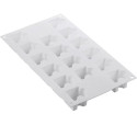 Puzzle 30 Silikomart: stampo silicone bianco con cutter in plastica per 16 mignon ad incastro 42x34 h 28 mm