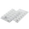 Puzzle 30 Silikomart: stampo silicone bianco con cutter in plastica per 16 mignon ad incastro 42x34 h 28 mm Puzzle 30 Silikomart: stampo silicone bianco con cutter in plastica per 16 mignon ad incastro 42x34 h 28 mm