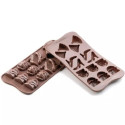 Stampo fashion SCG14 in silicone: forme fashion, ventaglio, scarpetta e borsetta, da Silikomart