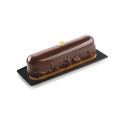 Set 100 vassoi monoporzioni rettangolari in plastica neri da 14x4 cm, riutilizzabili da Silikomart