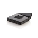 Set 100 vassoi monoporzioni quadrati in plastica nera di lato 83 mm, riutilizzabili da Silikomart