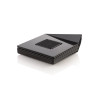 Set 100 vassoi monoporzioni quadrati in plastica nera di lato 83 mm, riutilizzabili da Silikomart Set 100 vassoi monoporzioni quadrati in plastica nera di lato 83 mm, riutilizzabili da Silikomart