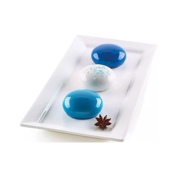 Mini Goccia Silikomart: stampo in silicone per 6 tortine di dimensioni 6,8x3,3 cm