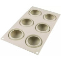 Mini Goccia Silikomart: stampo in silicone per 6 tortine di dimensioni 6,8x3,3 cm