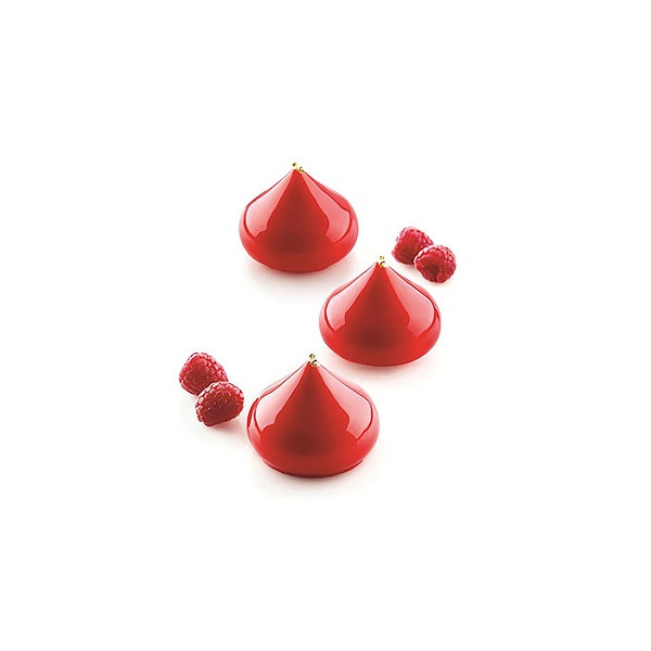 Goutte 55 Silikomart: stampo silicone 8 semifreddi gocce 3D da 54 x h40 mm