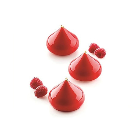 Goutte 55 Silikomart: stampo silicone 8 semifreddi gocce 3D da 54 x h40 mm Goutte 55 Silikomart: stampo silicone 8 semifreddi gocce 3D da 54 x h40 mm