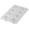 Goutte 55 Silikomart: stampo silicone 8 semifreddi gocce 3D da 54 x h40 mm Goutte 55 Silikomart: stampo silicone 8 semifreddi gocce 3D da 54 x h40 mm