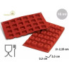 Stampo Small Square Savarin o mini savarin quadrati 3,3 cm in silicone di Silikomart