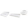 Set 300 piattini Silikomart rotondi quadrati e rettangolari in plastica bianca Set 300 piattini Silikomart rotondi quadrati e rettangolari in plastica bianca