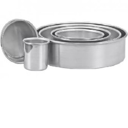 Linea Liotti Tortiera Dritta Tonda Alta per Torta Americana (Ø5/40cm) – Alluminio Puro (H10cm)